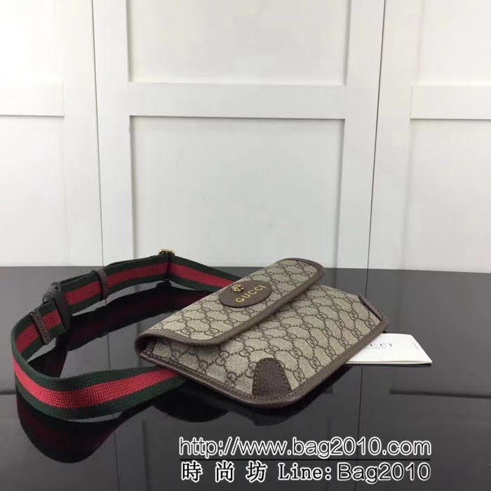 GUCCI古馳原單 新款專櫃品質原單貨實物實拍493930 啡pvc啡皮 腰包 HY1019